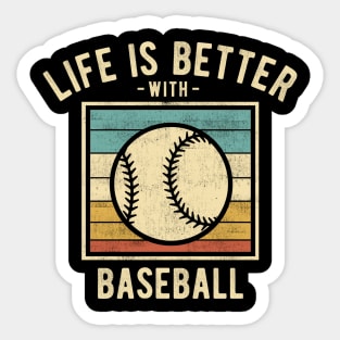 Baseball Sayings -  Retro Funny Baseball Lovers Gift Sticker